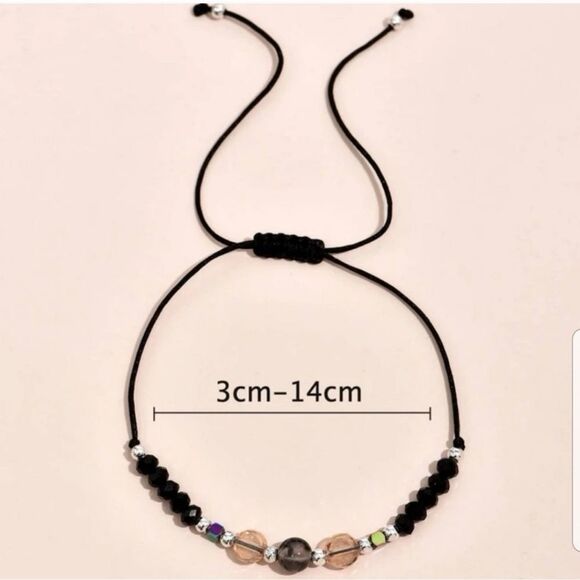 Adjustable crystal anklet - Picture 3 of 3